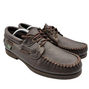 Footskins USA Brown Leather Lace-Up Shoes Cushion Insoles Size 11 Made USA